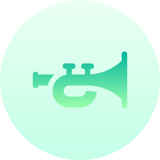 trompete Basic Gradient Circular icon