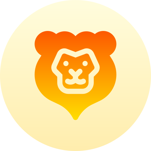 león Basic Gradient Circular icono