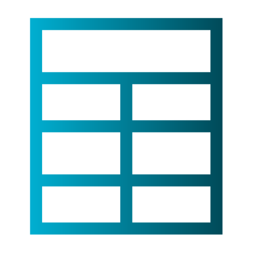 komórka tabeli Generic Gradient ikona