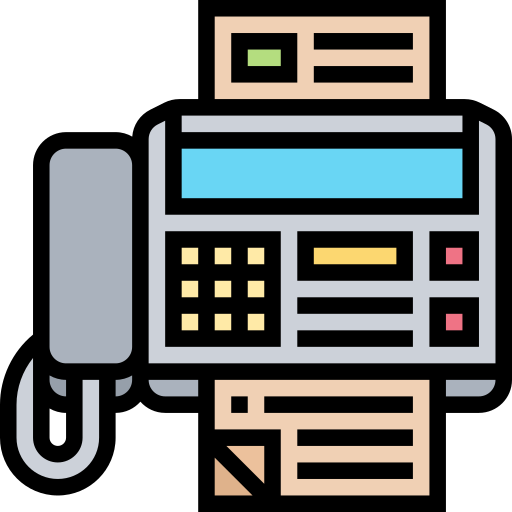 máquina de fax Meticulous Lineal Color icono