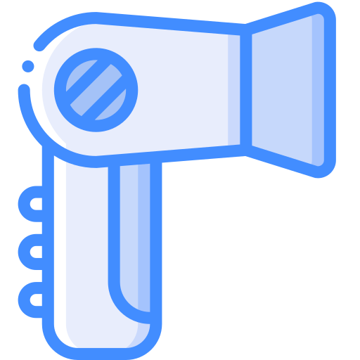 Hair dryer Basic Miscellany Blue icon