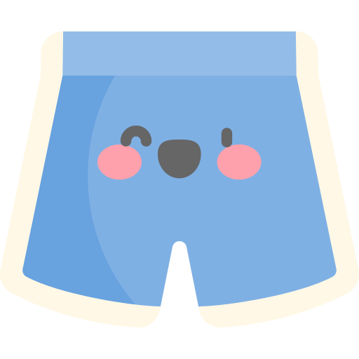 pantaloncini Kawaii Flat icona