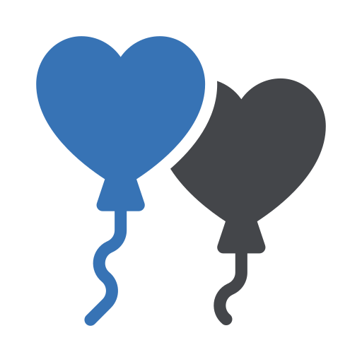 balão de coração Generic Blue Ícone