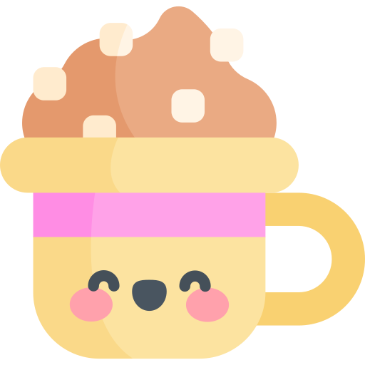 Hot chocolate Kawaii Flat icon