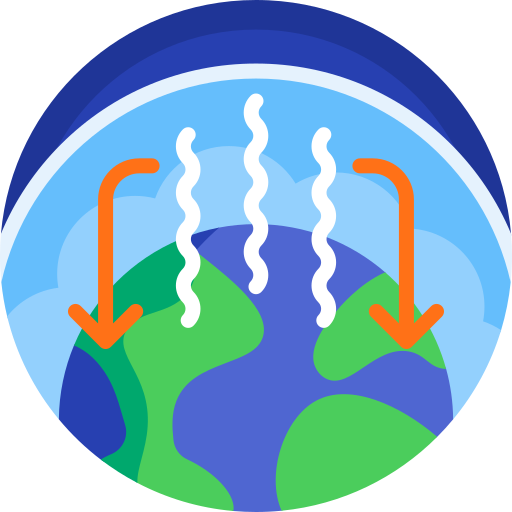 treibhauseffekt Detailed Flat Circular Flat icon