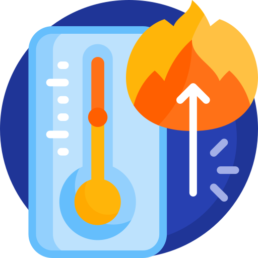temperatura Detailed Flat Circular Flat ikona