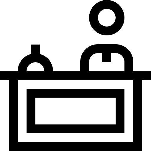 recepcionista Basic Straight Lineal icono