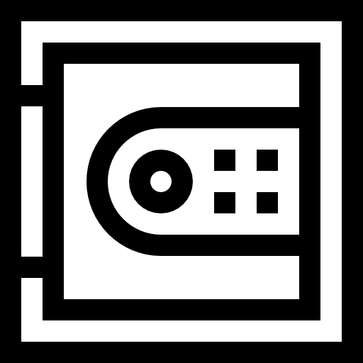 caja fuerte Basic Straight Lineal icono