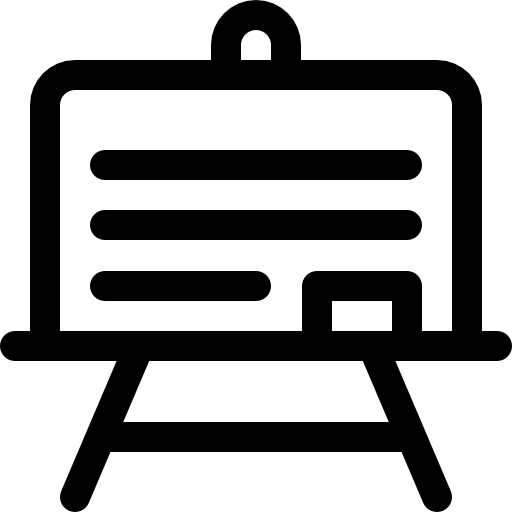tableau noir Basic Rounded Lineal Icône