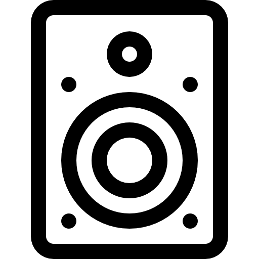 altavoz Basic Rounded Lineal icono