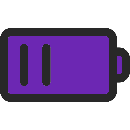 halve batterij Generic Outline Color icoon
