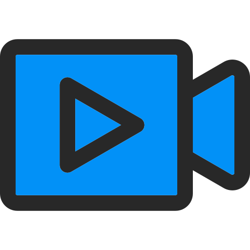 video Generic Outline Color icon