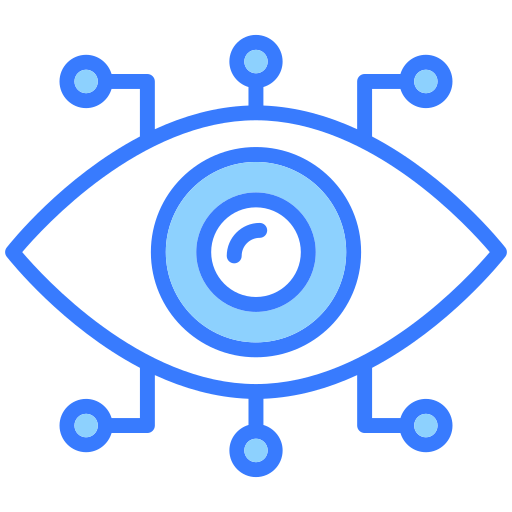 cyber oog Generic Blue icoon