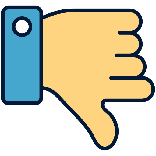 Thumbs down Generic Outline Color icon