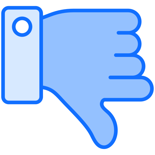 Thumbs down Generic Blue icon