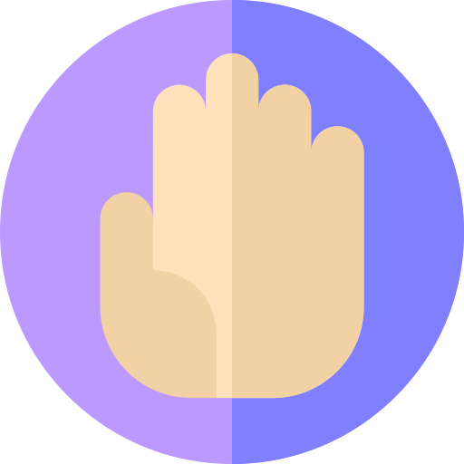 stop geweld Basic Straight Flat icoon