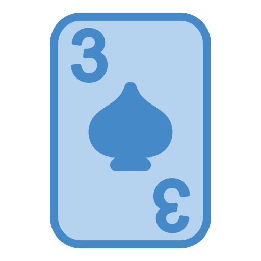 Three of spades Generic Blue icon
