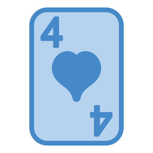 quatre de coeur Generic Blue Icône