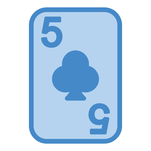 vijf clubs Generic Blue icoon