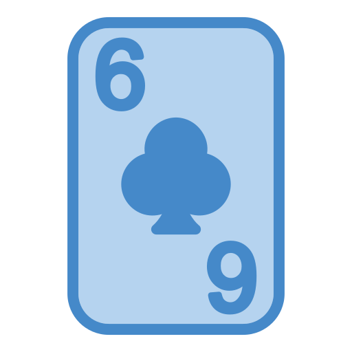 Six of clubs Generic Blue icon