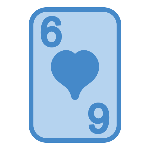 zes van harten Generic Blue icoon
