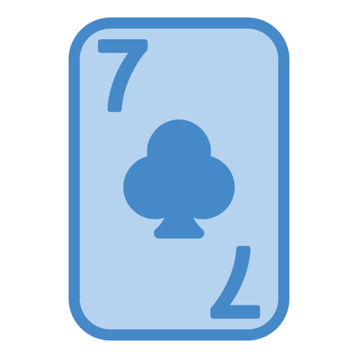 Seven of clubs Generic Blue icon