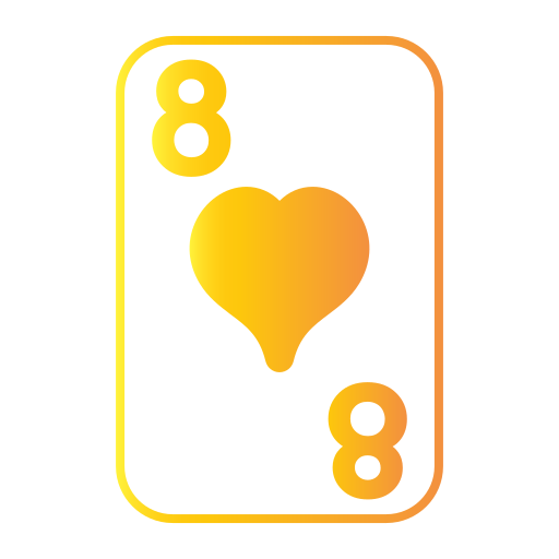 Eight of hearts Generic Flat Gradient icon