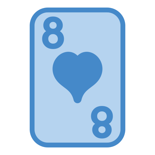 acht harten Generic Blue icoon
