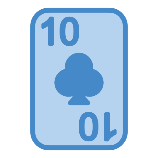 Ten of clubs Generic Blue icon