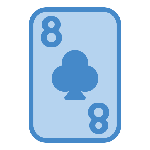 Eight of clubs Generic Blue icon