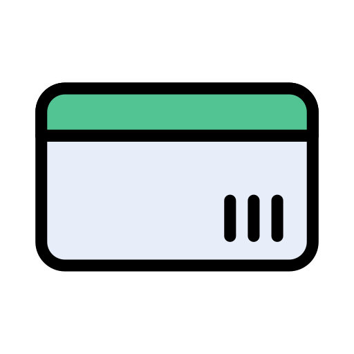karta debetowa Vector Stall Lineal Color ikona