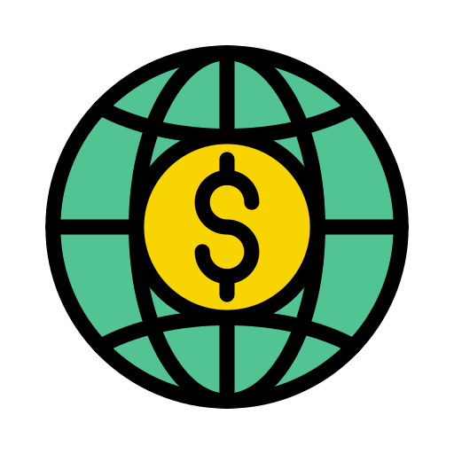 economia global Vector Stall Lineal Color icono