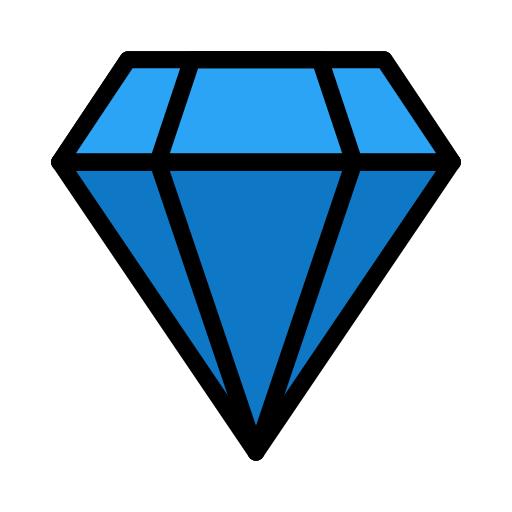 diamante Vector Stall Lineal Color icono