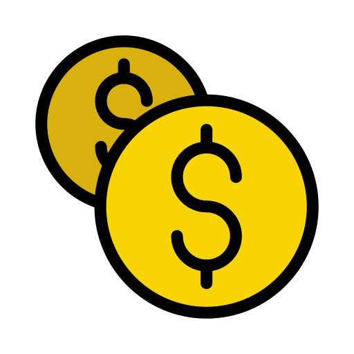 Dollar Vector Stall Lineal Color icon