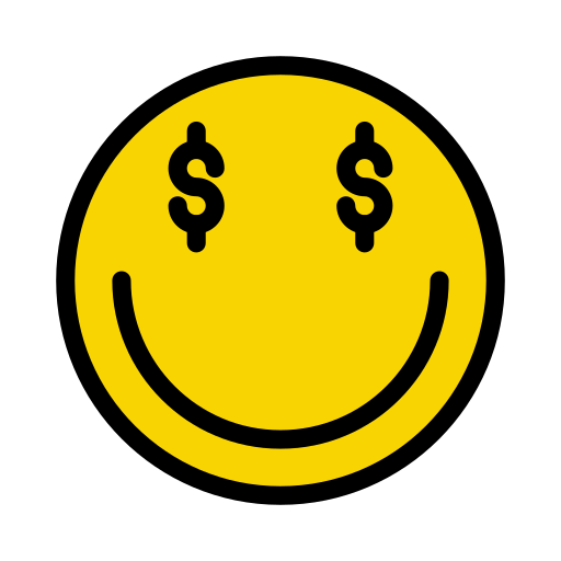 smiley Vector Stall Lineal Color icoon
