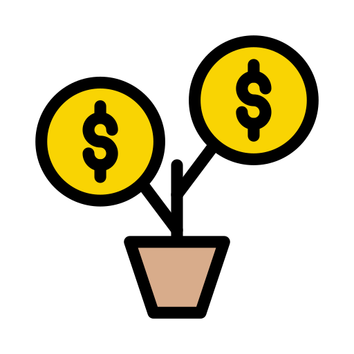 crescita del denaro Vector Stall Lineal Color icona