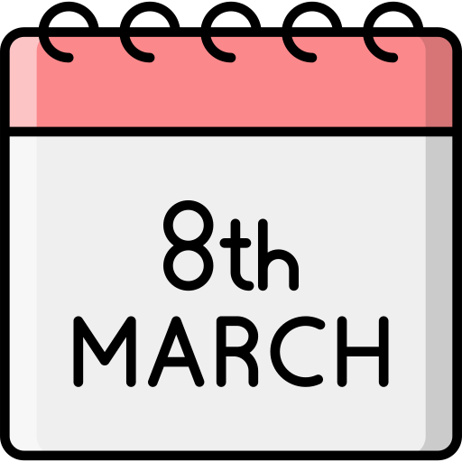 March 8 Generic Outline Color icon