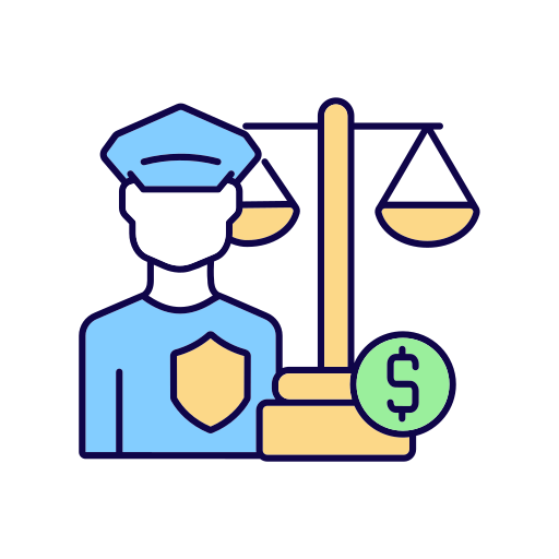escala de justicia Generic Thin Outline Color icono