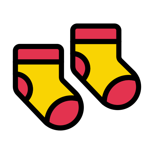calcetines de bebé Vector Stall Lineal Color icono
