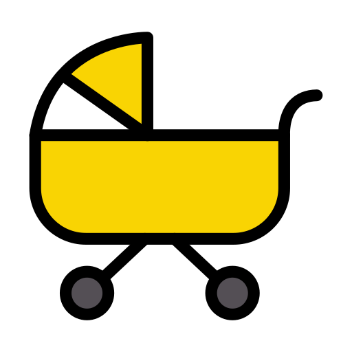 Strollers Vector Stall Lineal Color icon