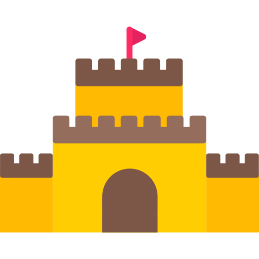 castillo de arena Generic Flat icono