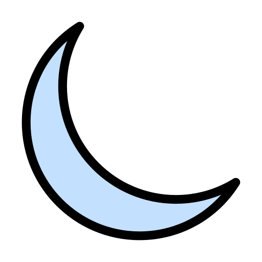 półksiężyc Vector Stall Lineal Color ikona