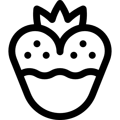 клубника Basic Rounded Lineal иконка