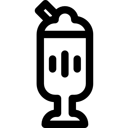 malteada Basic Rounded Lineal icono