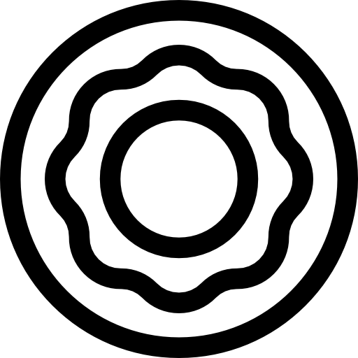 ciambella Basic Rounded Lineal icona