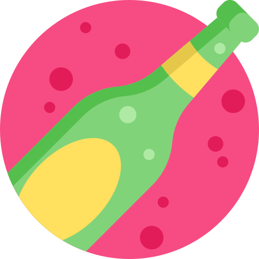 Champagne Detailed Flat Circular Flat icon