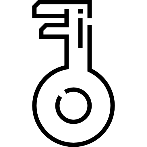 鍵 Detailed Straight Lineal icon