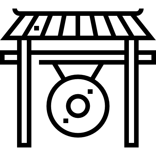 Гонг Detailed Straight Lineal иконка