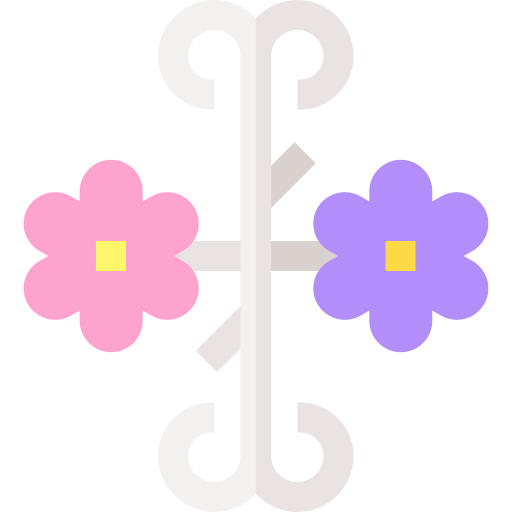 kwiatowy wzór Basic Straight Flat ikona