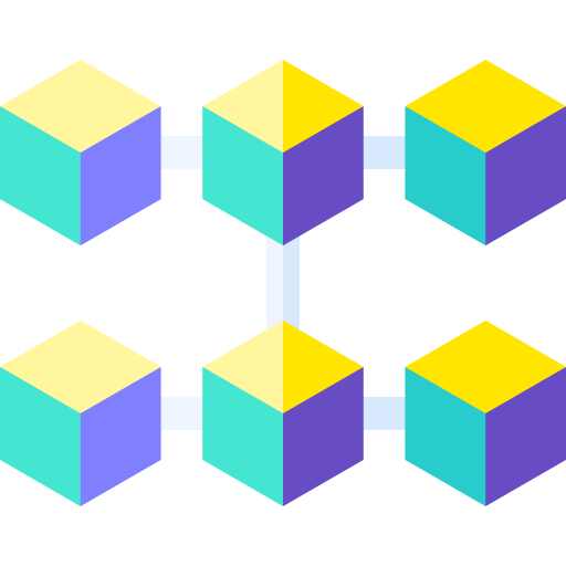 cadena de bloques Basic Straight Flat icono